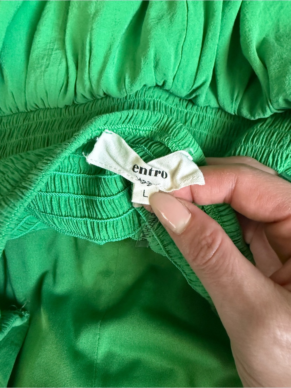 Green Ruffled Maxi Dress - Picture 3 of 3